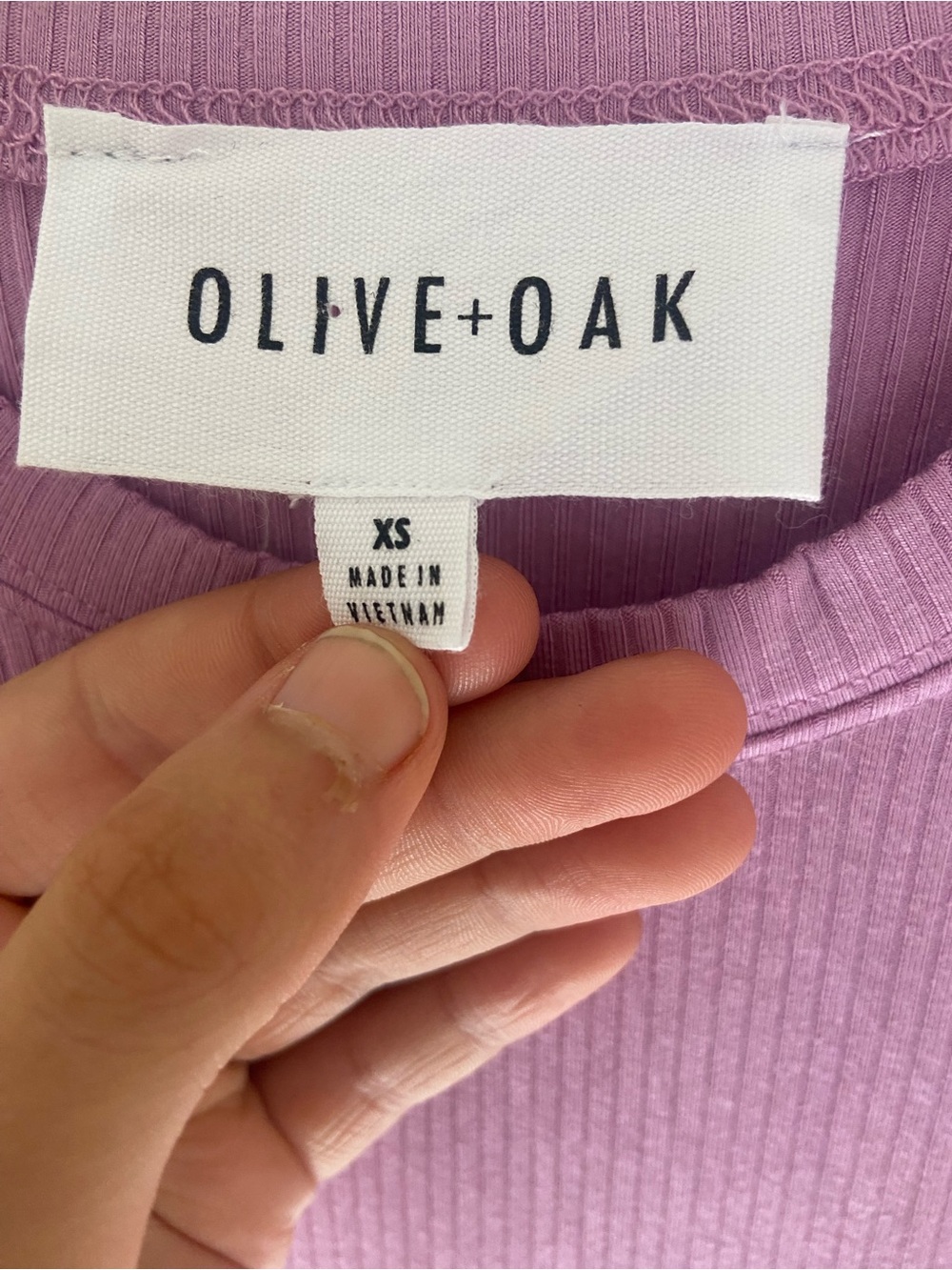 Olive & Oak Lilac Ribbed Midi Dress with Side Tie Cutout - Picture 3 of 5